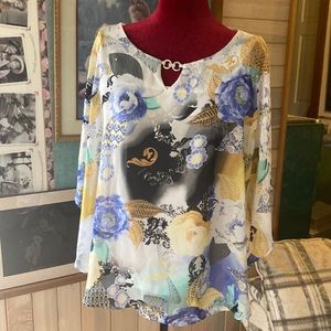 NWOT JM collection cape blouse